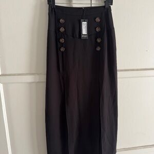 BNWT Button Detail Split Front Midi Skirt